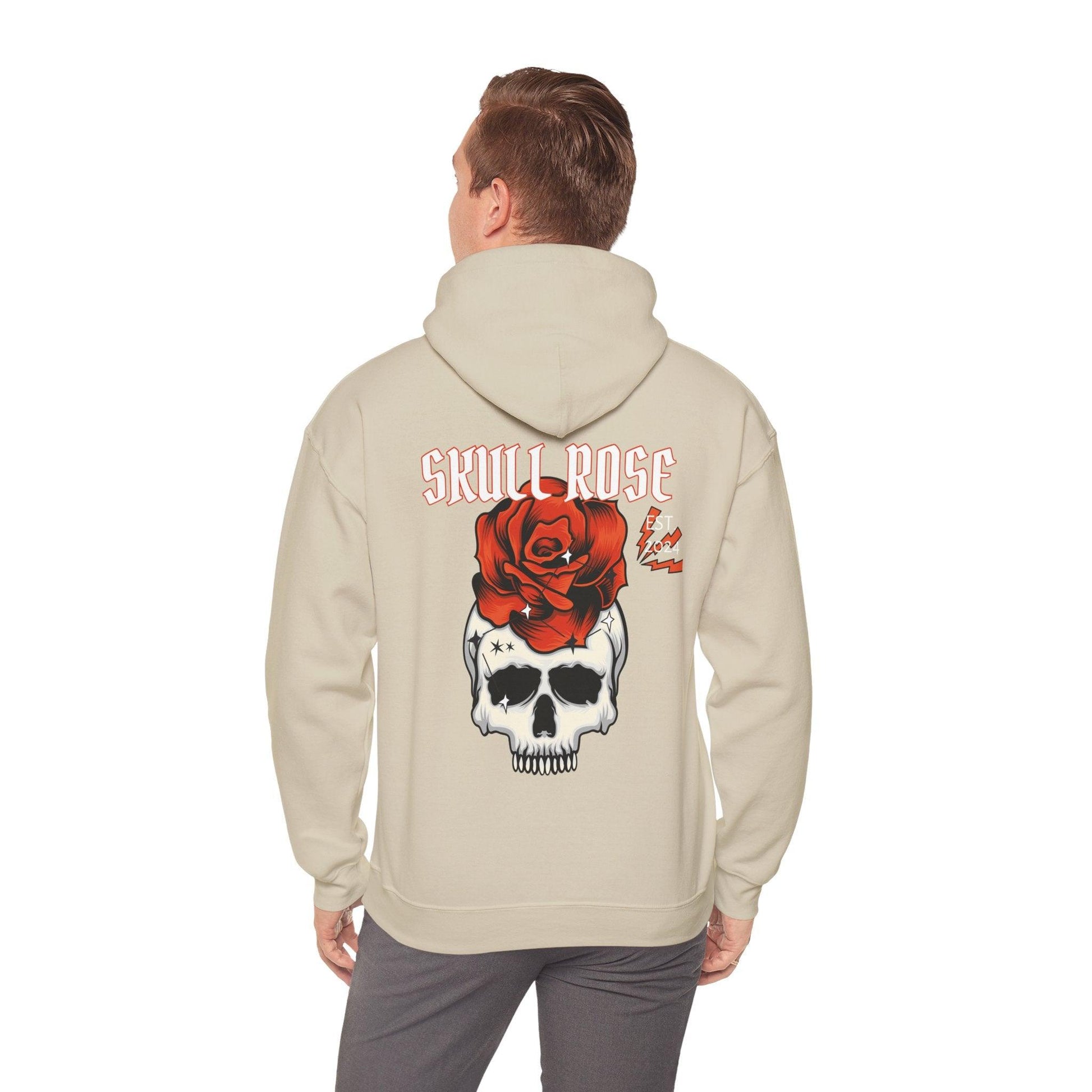 Be Herren - Skull Roses Unisex Hooded Sweatshirt Printify  HoodieOversized Tshirt 